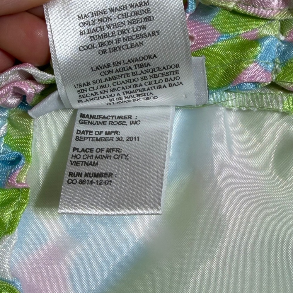Jona Michelle Girls Floral Party Dress‎ Pink Green Blue Tulle Bow CO8614 Size 5 - Picture 10 of 16